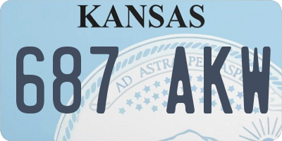 KS license plate 687AKW