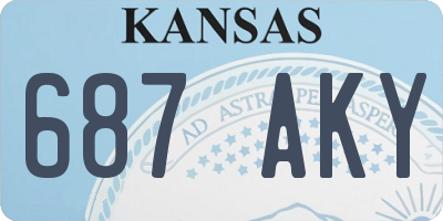 KS license plate 687AKY