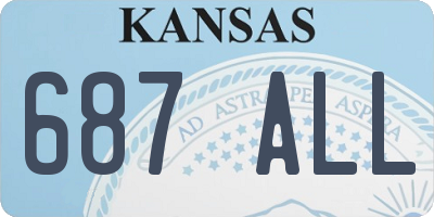 KS license plate 687ALL