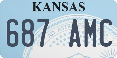 KS license plate 687AMC