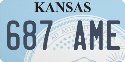 KS license plate 687AME