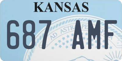 KS license plate 687AMF