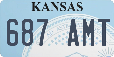 KS license plate 687AMT