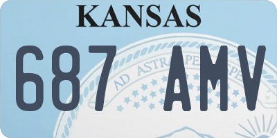 KS license plate 687AMV