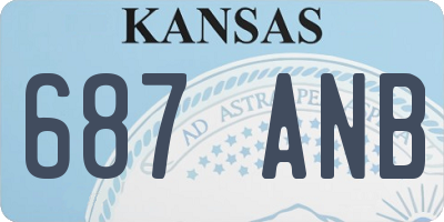KS license plate 687ANB