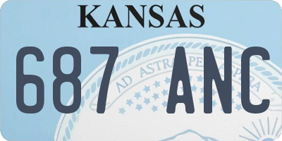 KS license plate 687ANC