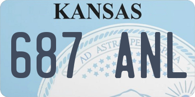 KS license plate 687ANL