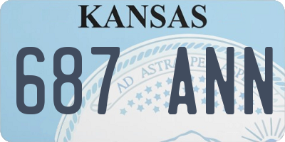 KS license plate 687ANN