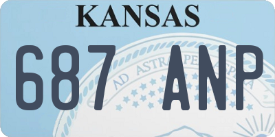 KS license plate 687ANP