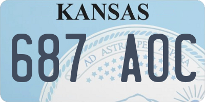 KS license plate 687AOC
