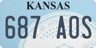 KS license plate 687AOS