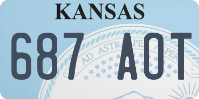 KS license plate 687AOT