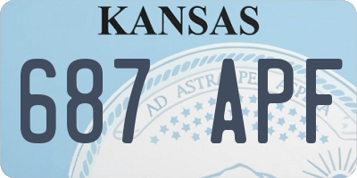 KS license plate 687APF