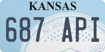 KS license plate 687API