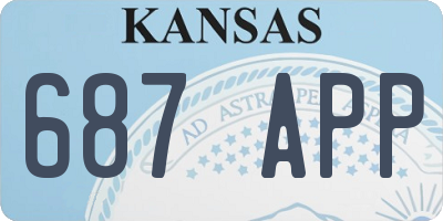 KS license plate 687APP