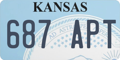 KS license plate 687APT