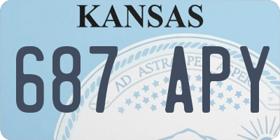KS license plate 687APY