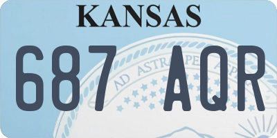 KS license plate 687AQR