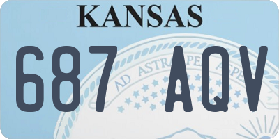 KS license plate 687AQV