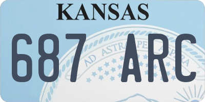 KS license plate 687ARC