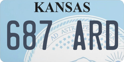 KS license plate 687ARD