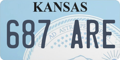 KS license plate 687ARE