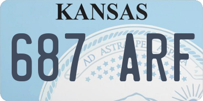 KS license plate 687ARF