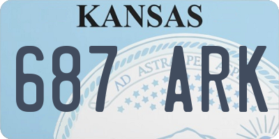 KS license plate 687ARK