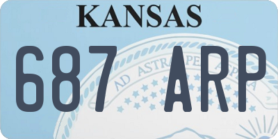 KS license plate 687ARP