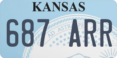 KS license plate 687ARR