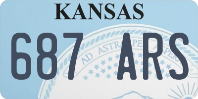 KS license plate 687ARS