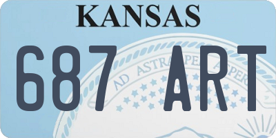 KS license plate 687ART