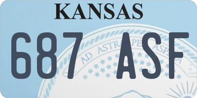KS license plate 687ASF