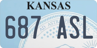 KS license plate 687ASL
