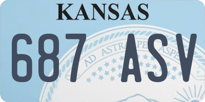 KS license plate 687ASV