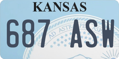 KS license plate 687ASW