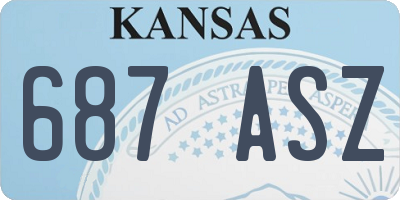 KS license plate 687ASZ