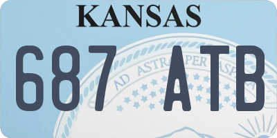 KS license plate 687ATB