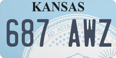 KS license plate 687AWZ