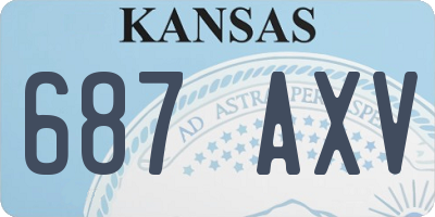 KS license plate 687AXV