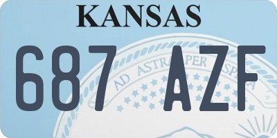 KS license plate 687AZF
