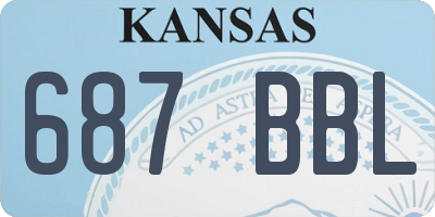 KS license plate 687BBL