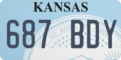 KS license plate 687BDY