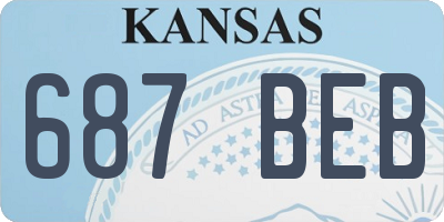 KS license plate 687BEB