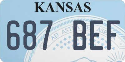 KS license plate 687BEF