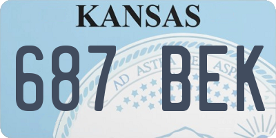 KS license plate 687BEK