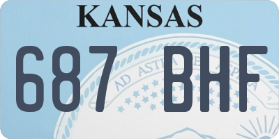 KS license plate 687BHF