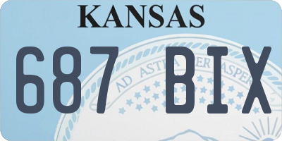 KS license plate 687BIX