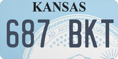 KS license plate 687BKT