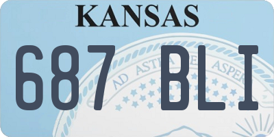KS license plate 687BLI